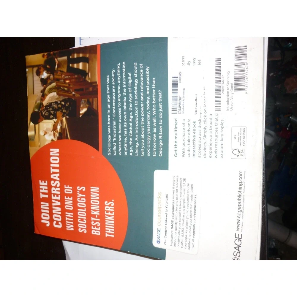 Introduction to Sociology - Paperback‎ By Ritzer, George - VERY GOOD